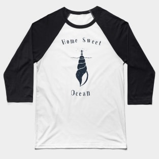 Home Sweet Ocean with a Lighthouse and a Sea Snail under the Sea Baseball T-Shirt